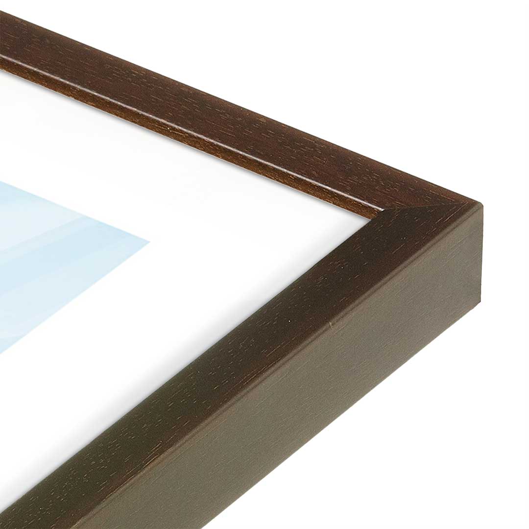 [Color:Brown], Picture of art in a Brown frame at an angle