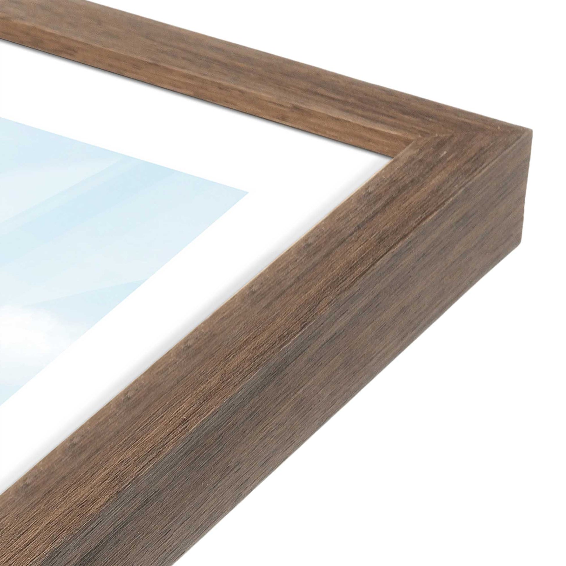 [Color:Walnut], Picture of art in a Walnut frame at an angle