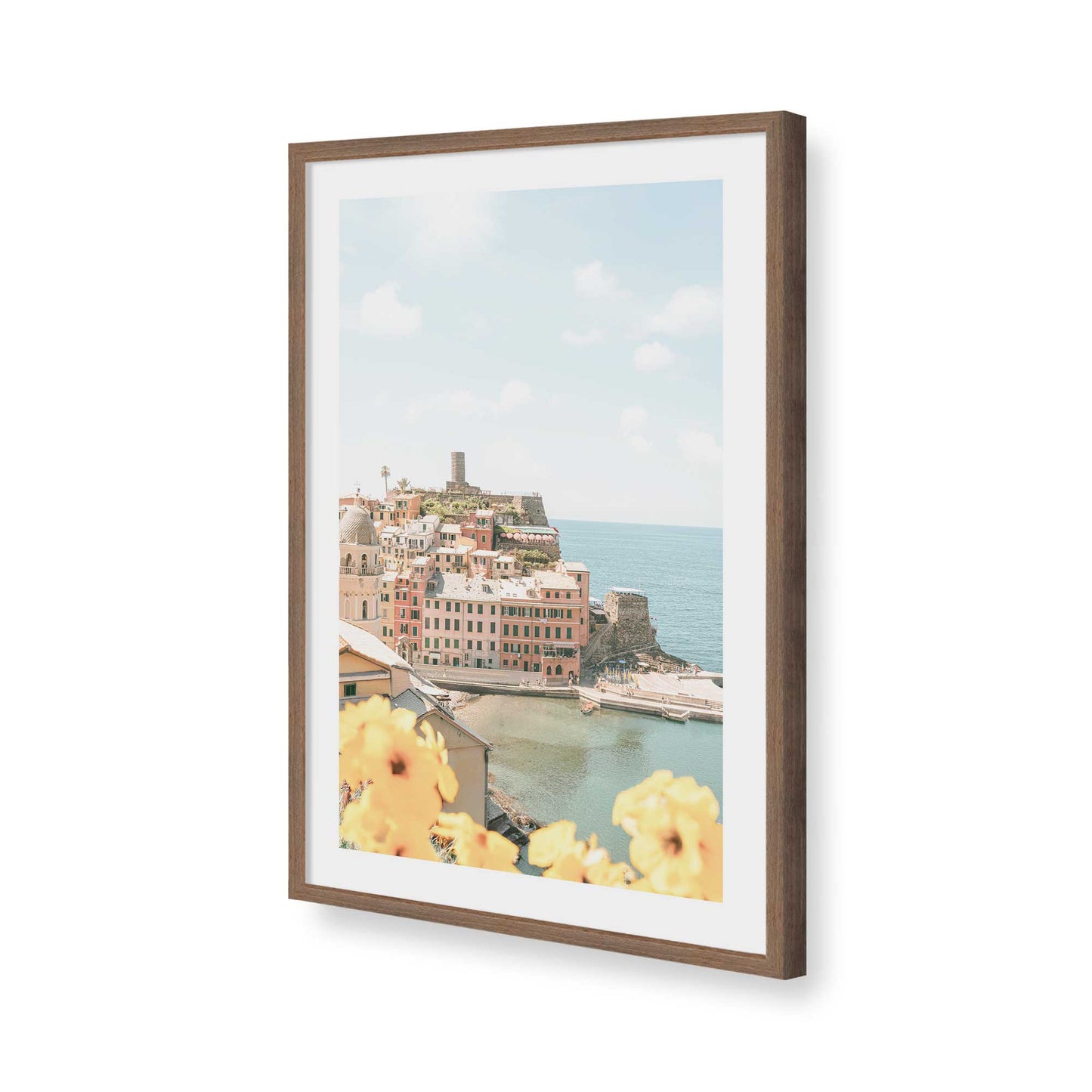 [Color:Walnut], Picture of art in a Walnut frame of the corner