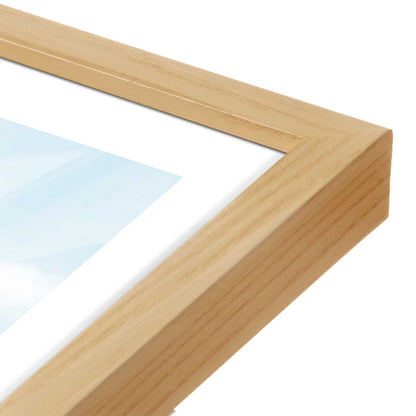 [Color:American Maple], Picture of art in a American Maple frame at an angle
