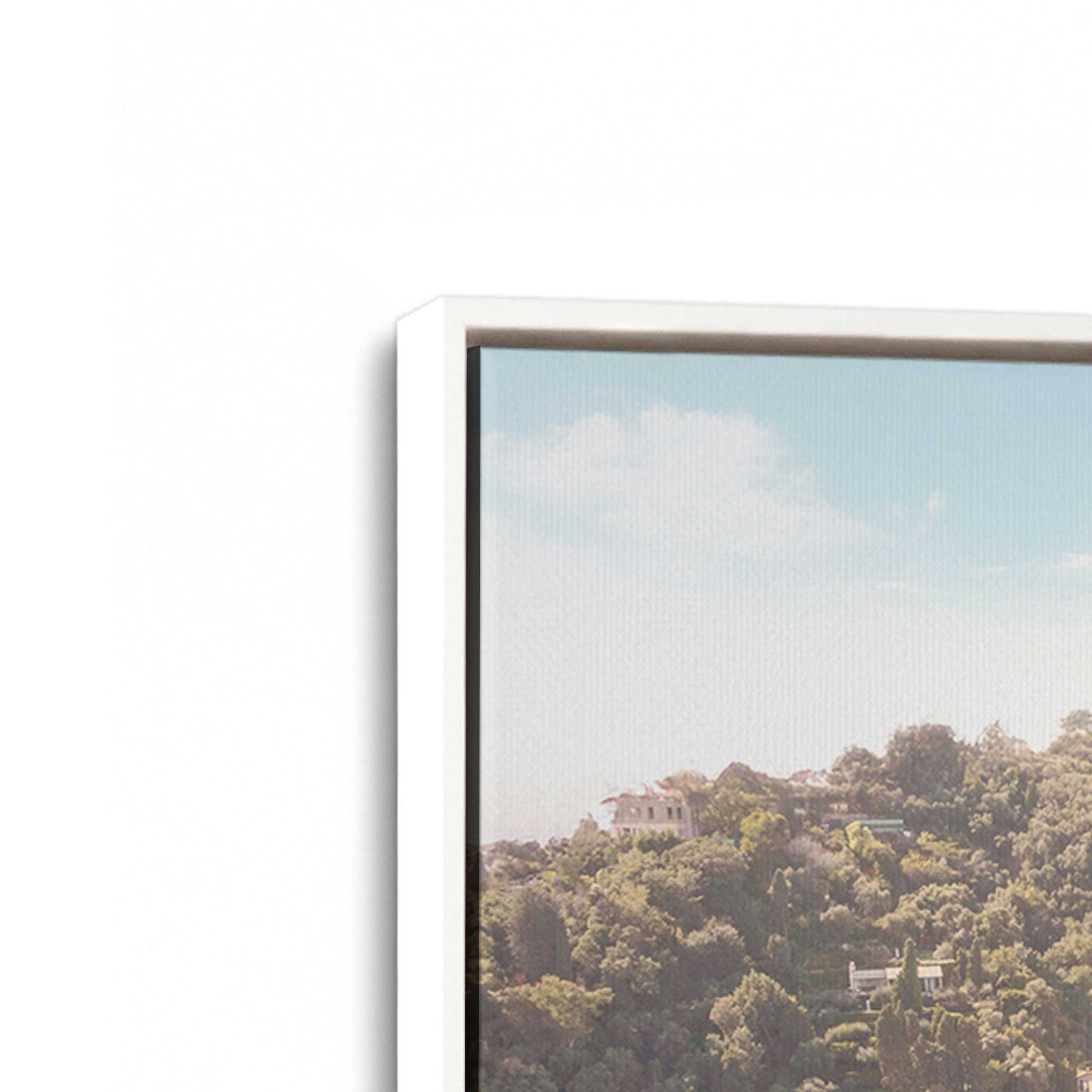 [Color:Opaque White], Picture of art in a White frame at an angle