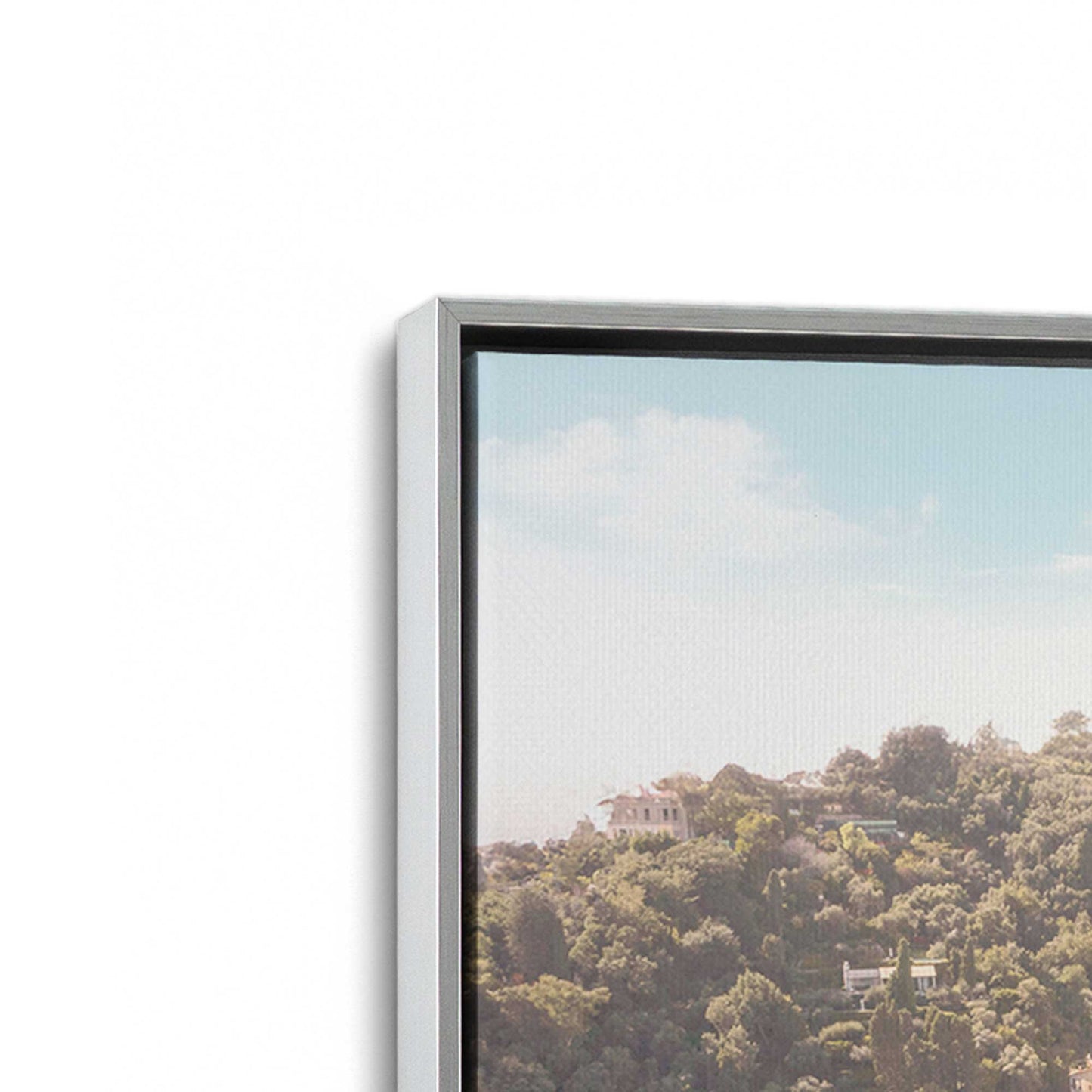 [Color:Polished Chrome], Picture of art in a Polished Chrome frame at an angle