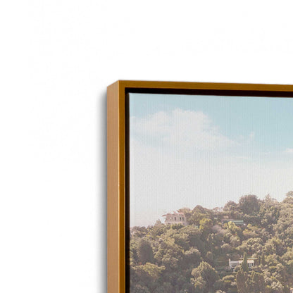 [Color:Polished Gold], Picture of art in a Polished Gold frame at an angle