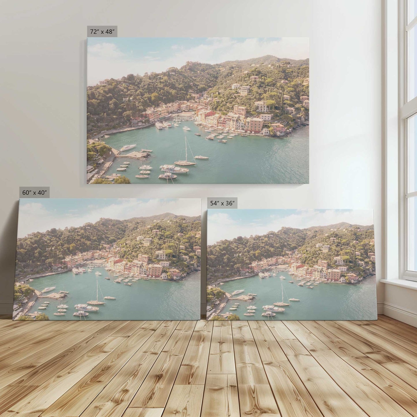 [Color:Stretched Canvas], Image showing the size comparisons