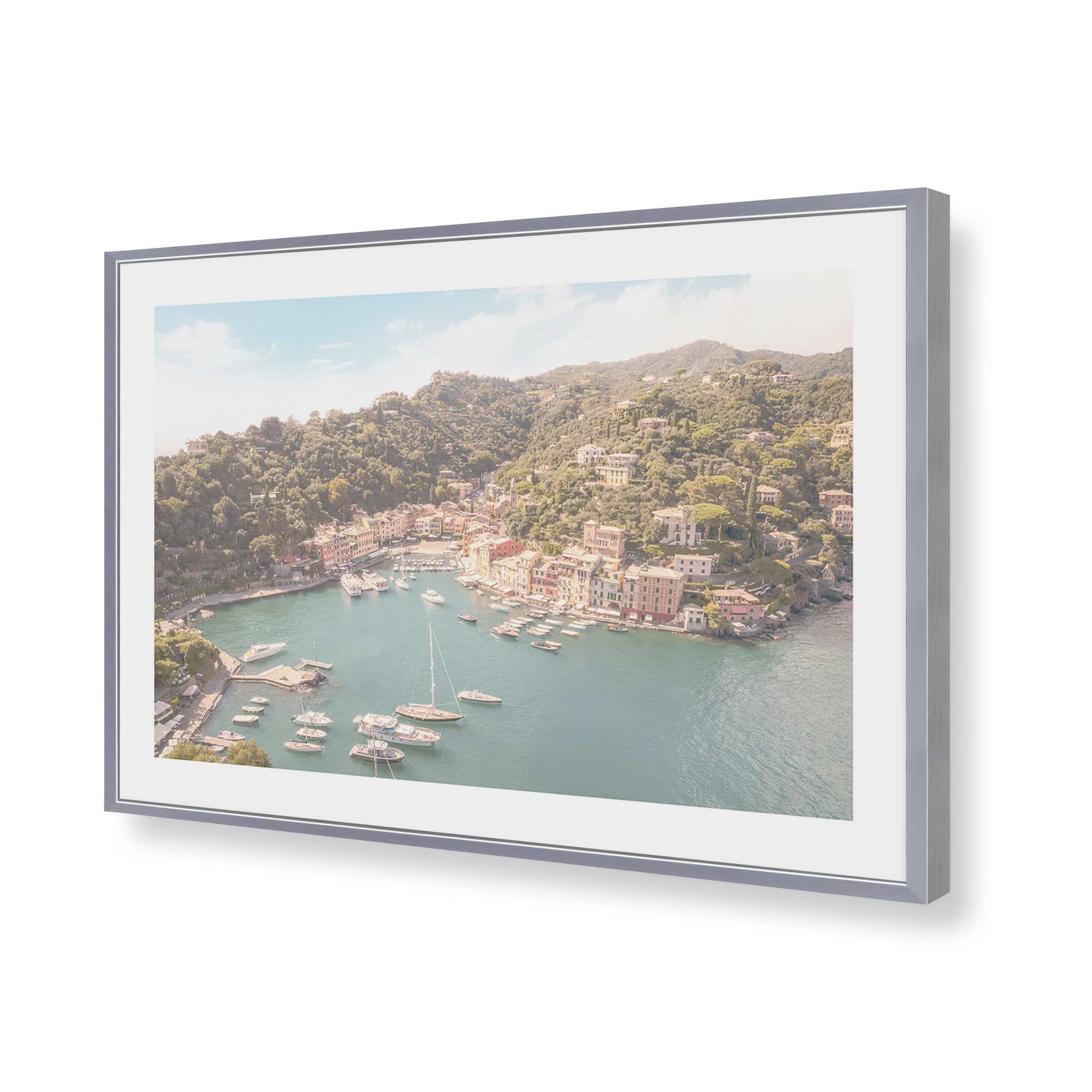 [Color:Polished Chrome], Picture of art in a Polished Chrome frame of the corner