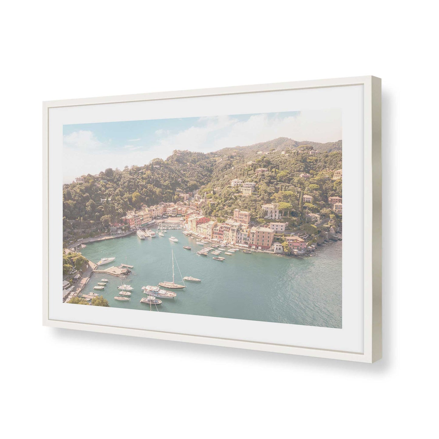 [Color:Opaque White], Picture of art in a Opaque White frame of the corner