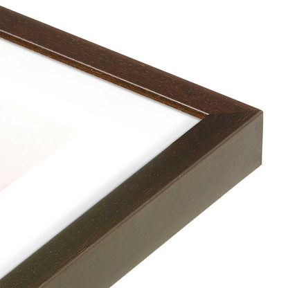 [Color:Brown], Picture of art in a Brown frame at an angle