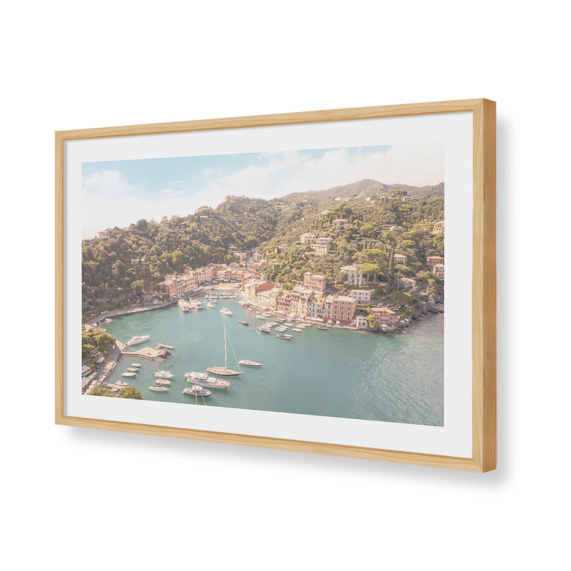 [Color:American Maple], Picture of art in a American Maple frame of the corner