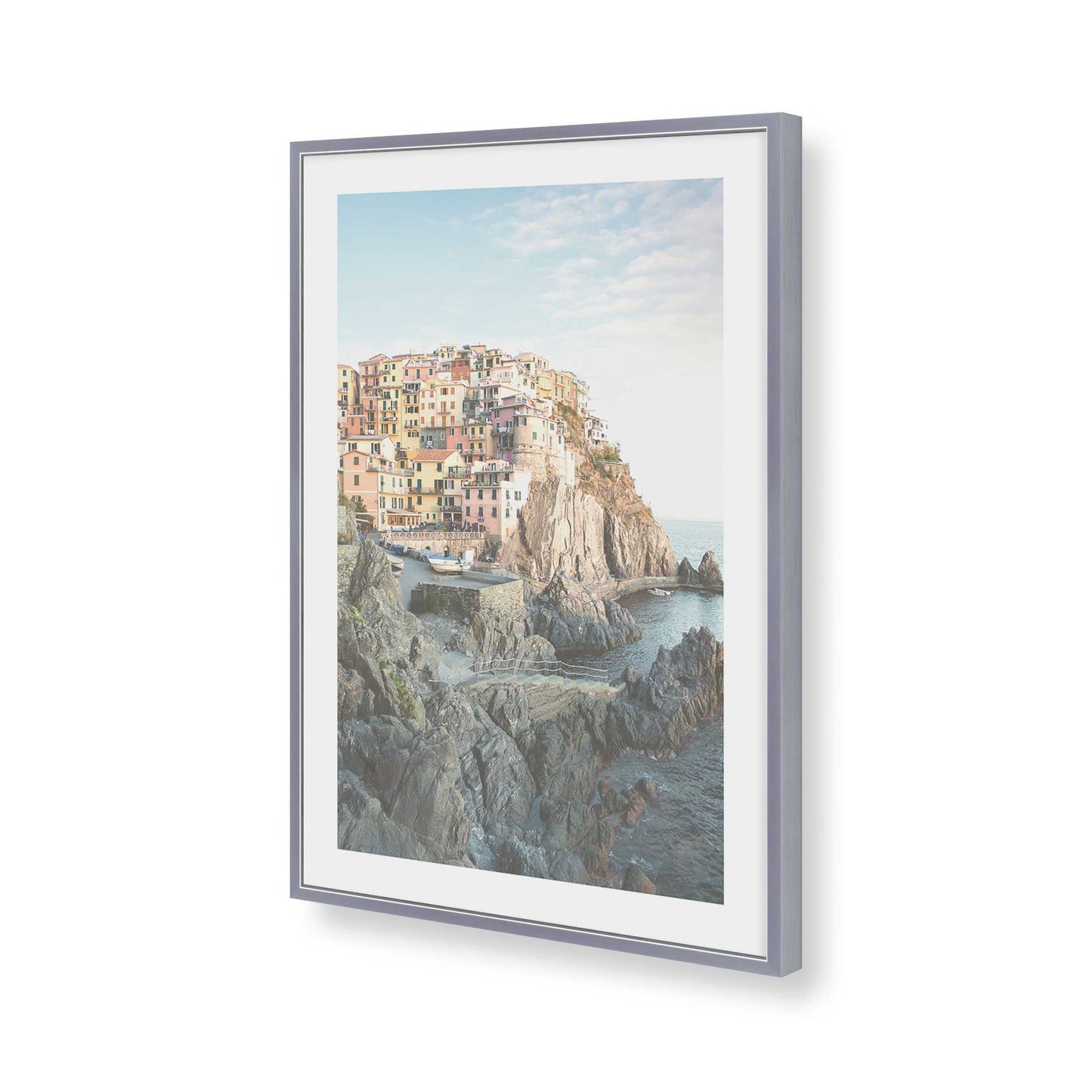[Color:Polished Chrome], Picture of art in a Polished Chrome frame of the corner