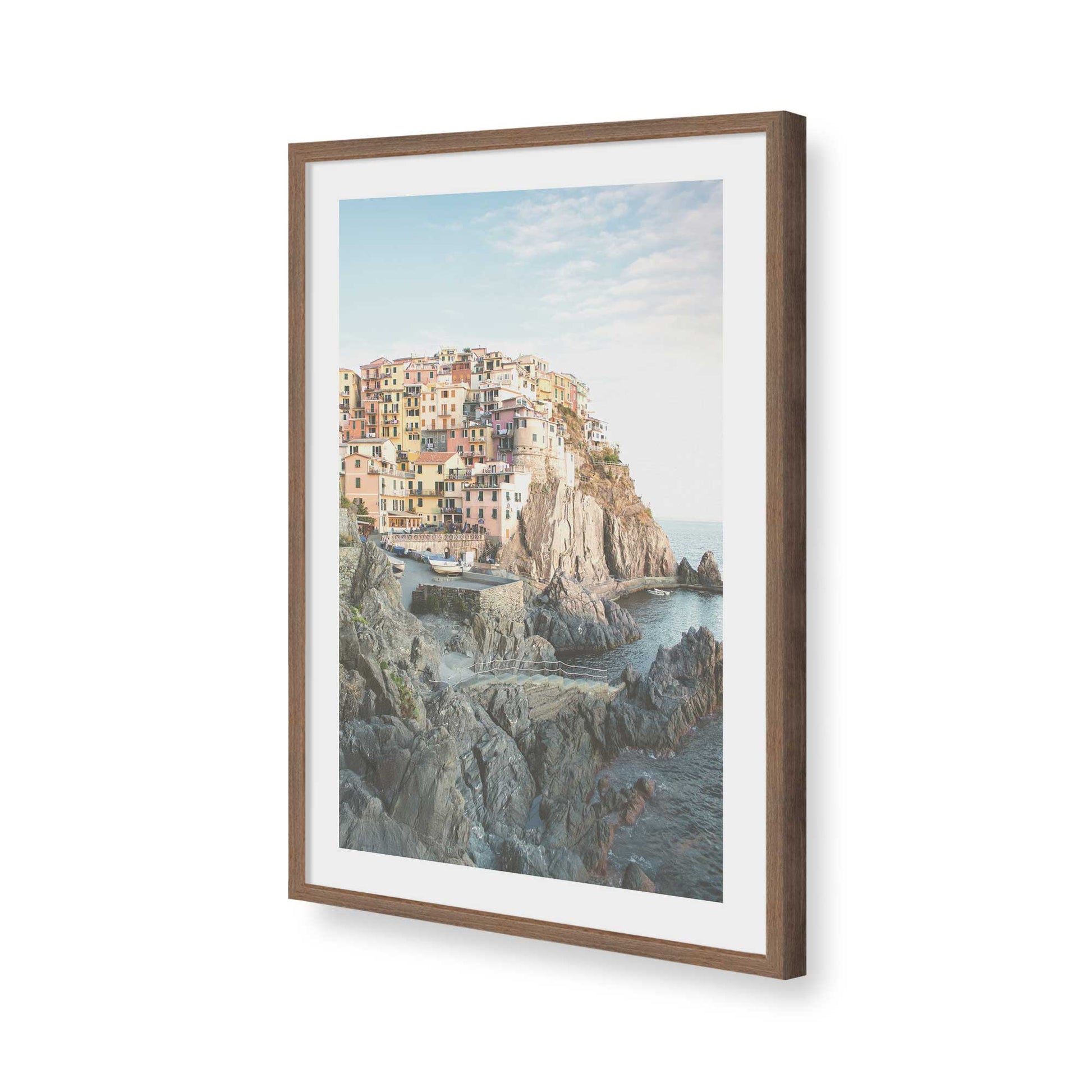 [Color:Walnut], Picture of art in a Walnut frame of the corner