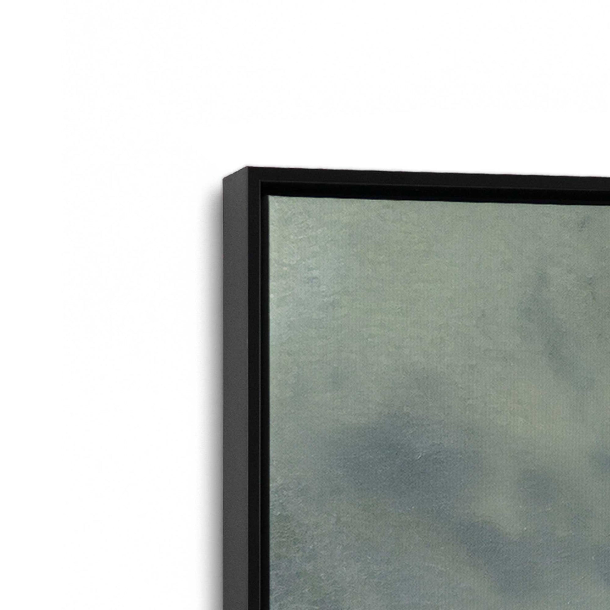 [Color:Satin Black], Picture of art in a Satin Black frame at an angle