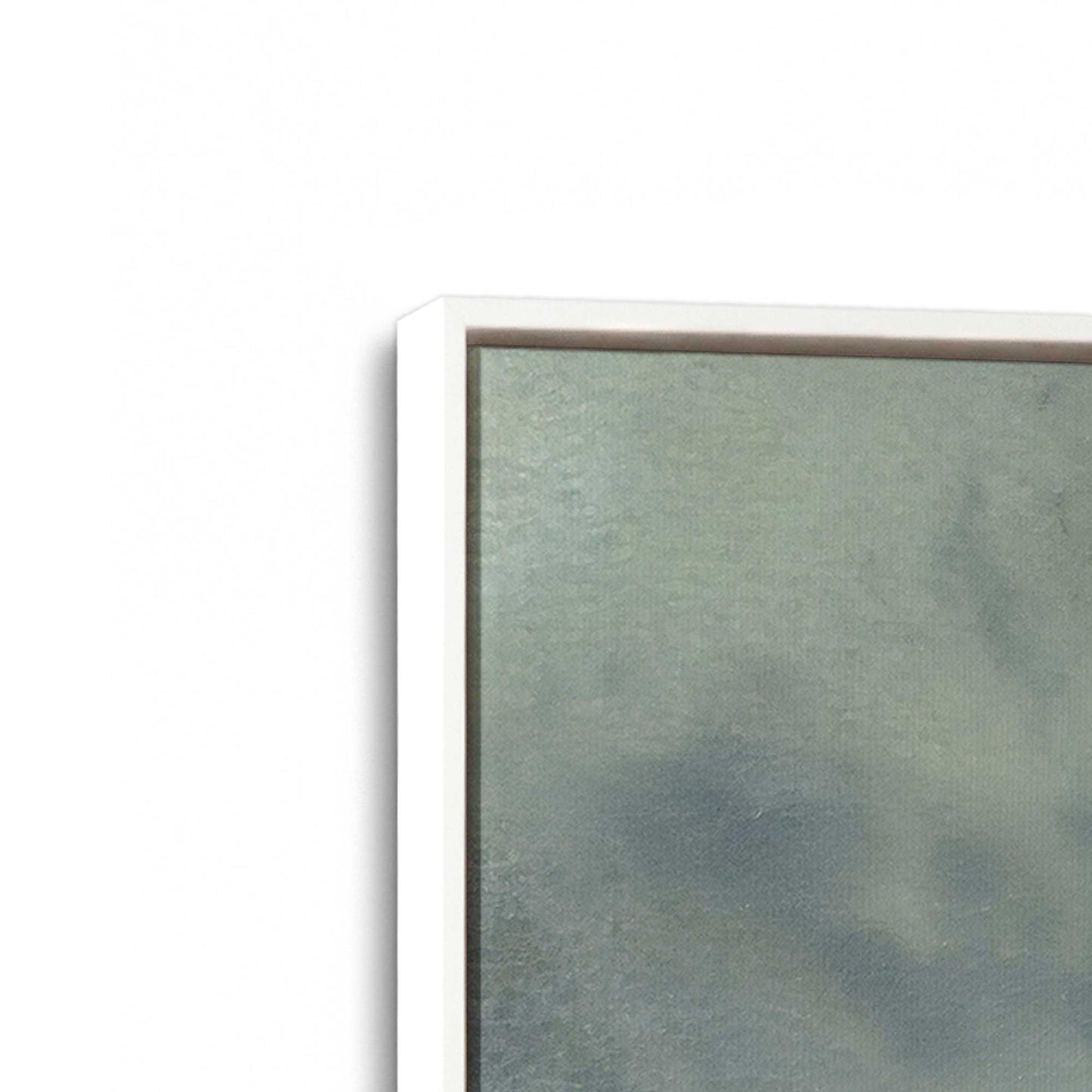 [Color:Opaque White], Picture of art in a White frame at an angle