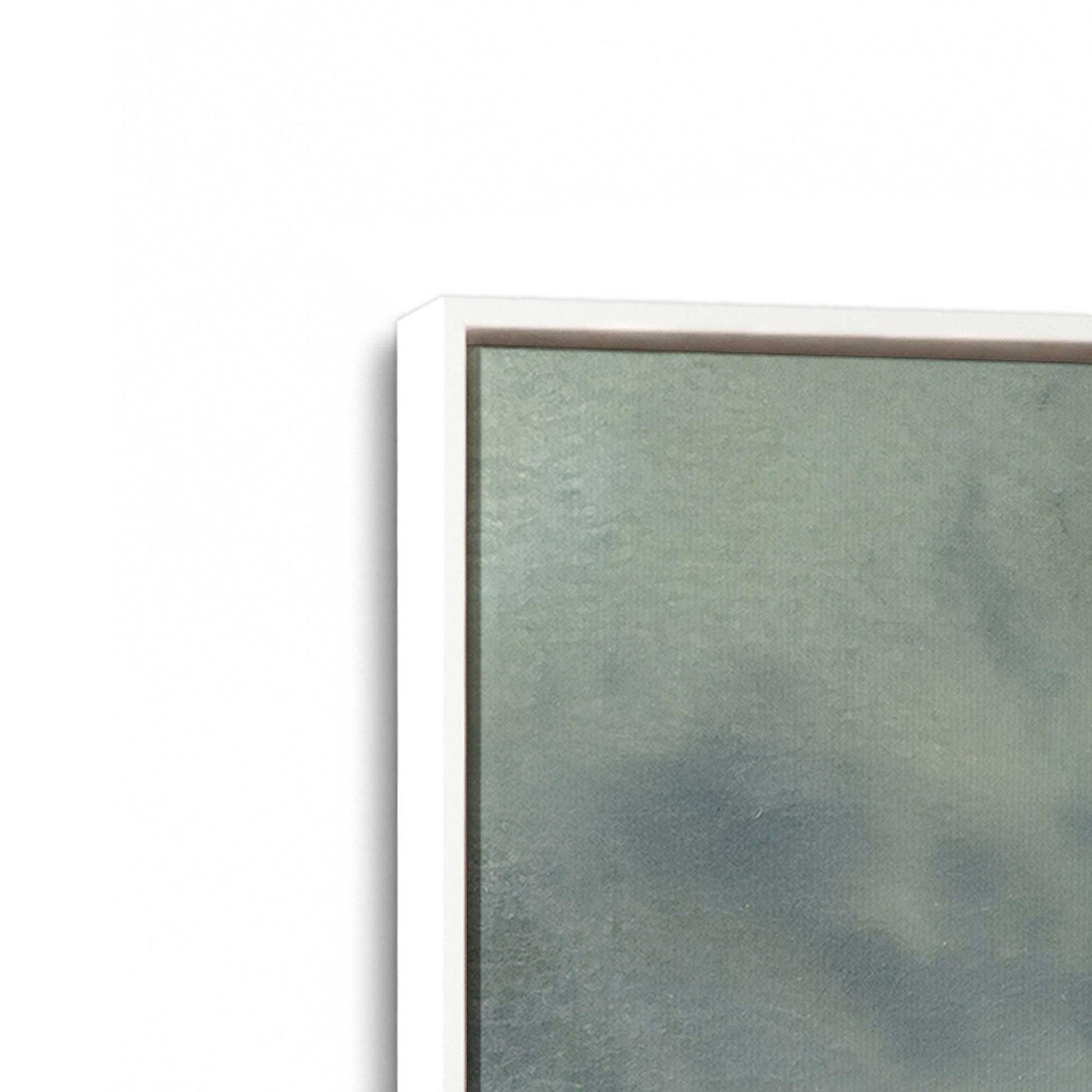 [Color:Opaque White], Picture of art in a White frame at an angle