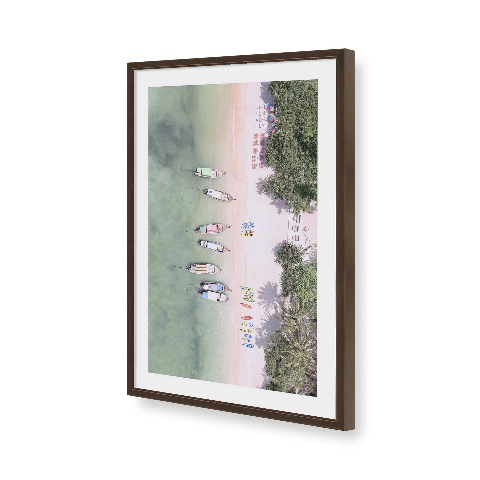 [Color:Brown], Picture of art in a Brown frame of the corner