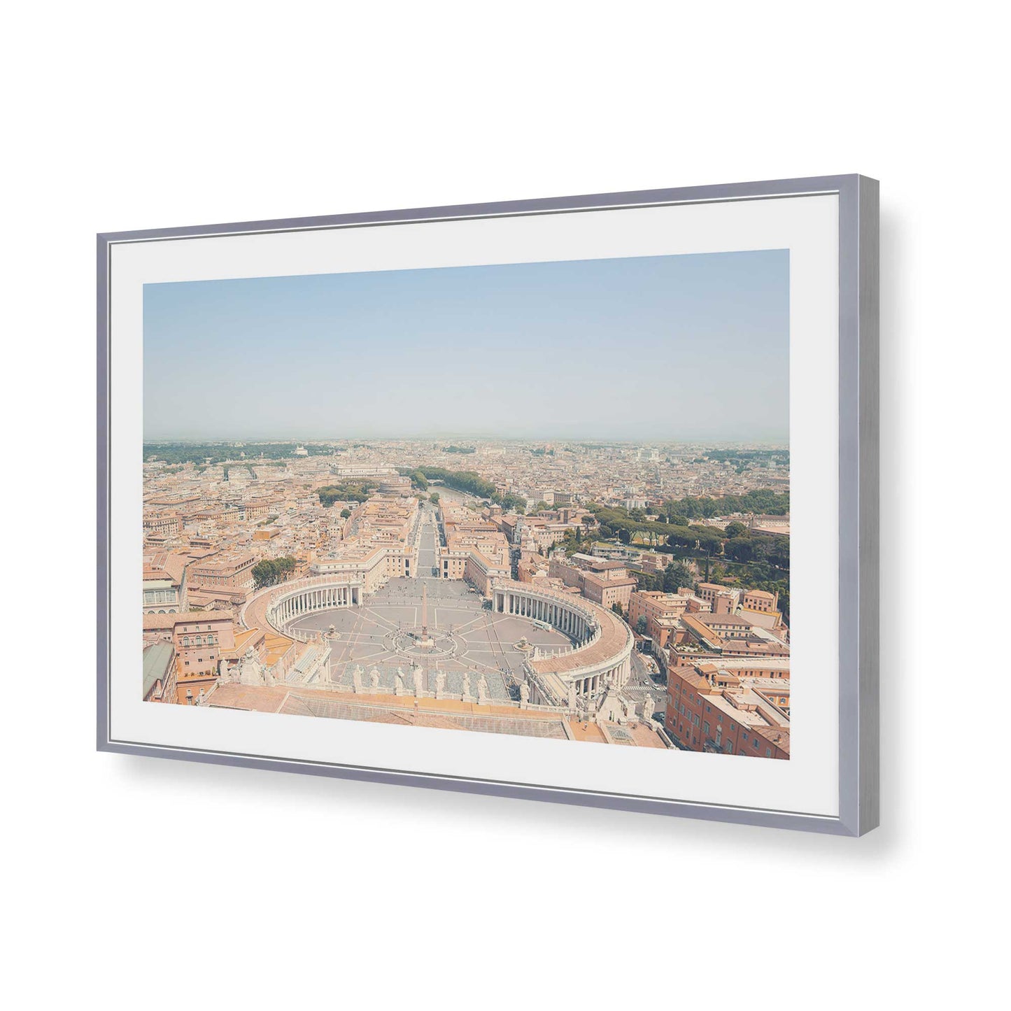 [Color:Polished Chrome], Picture of art in a Polished Chrome frame of the corner