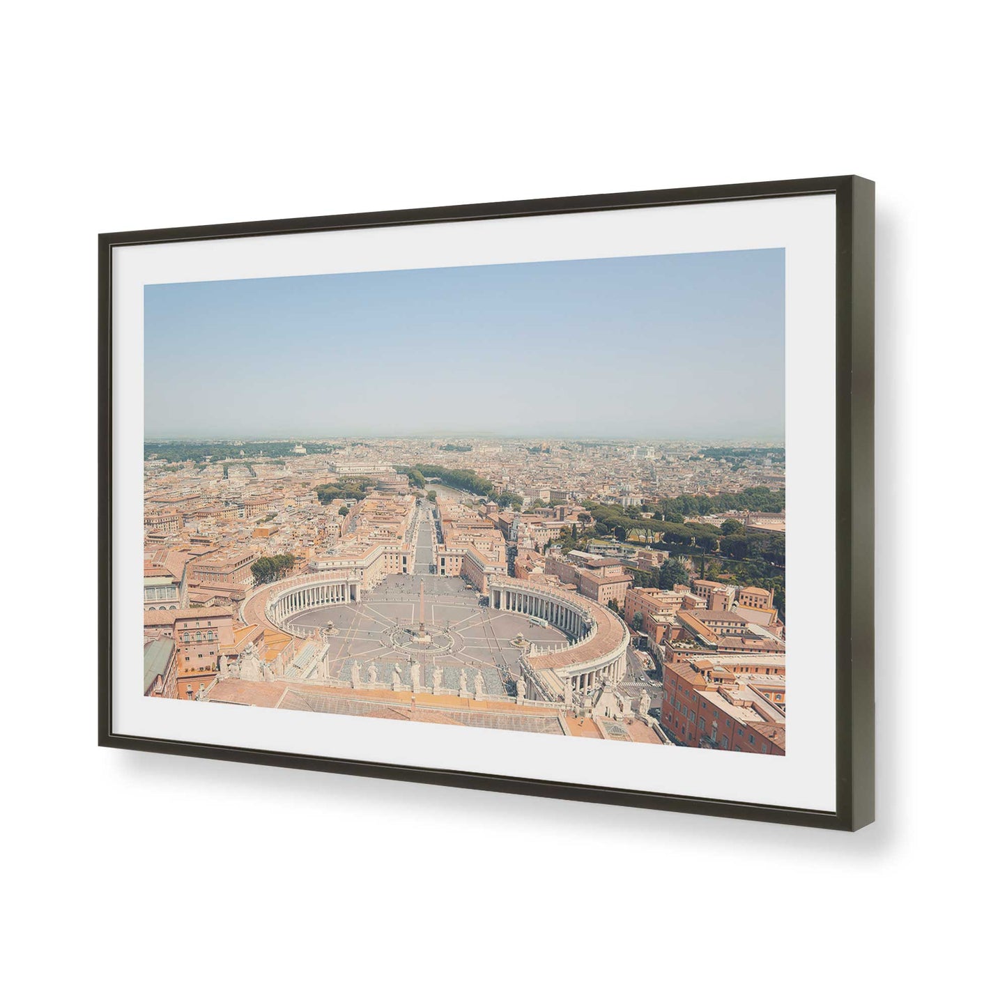 [Color:Satin Black], Picture of art in a Satin Black frame of the corner