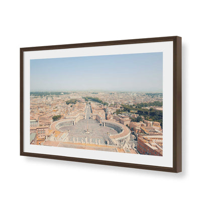 [Color:Brown], Picture of art in a Brown frame of the corner