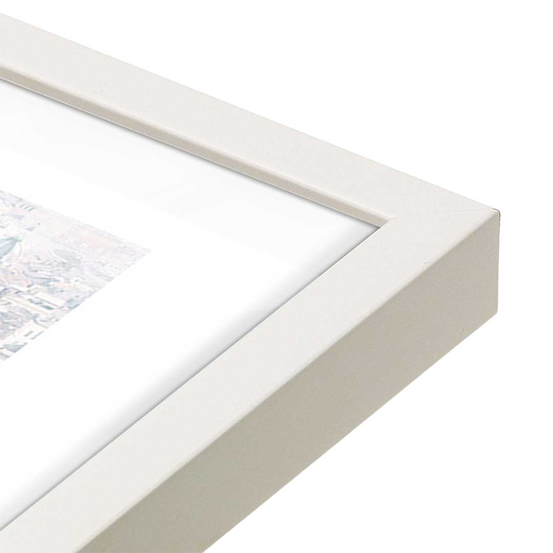 [Color:Opaque White], Picture of art in a Opaque White frame at an angle