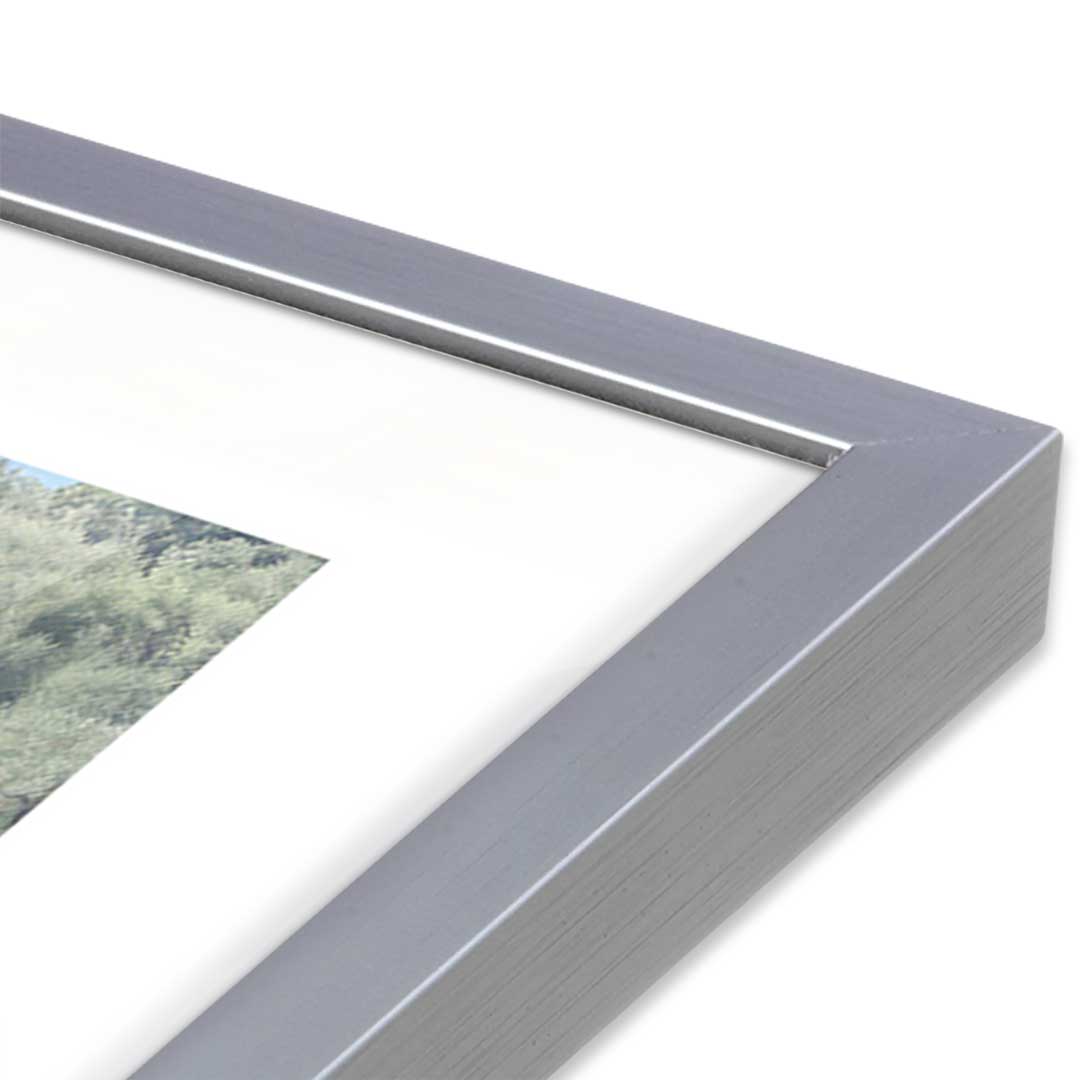 [Color:Polished Chrome], Picture of art in a Polished Chrome frame at an angle