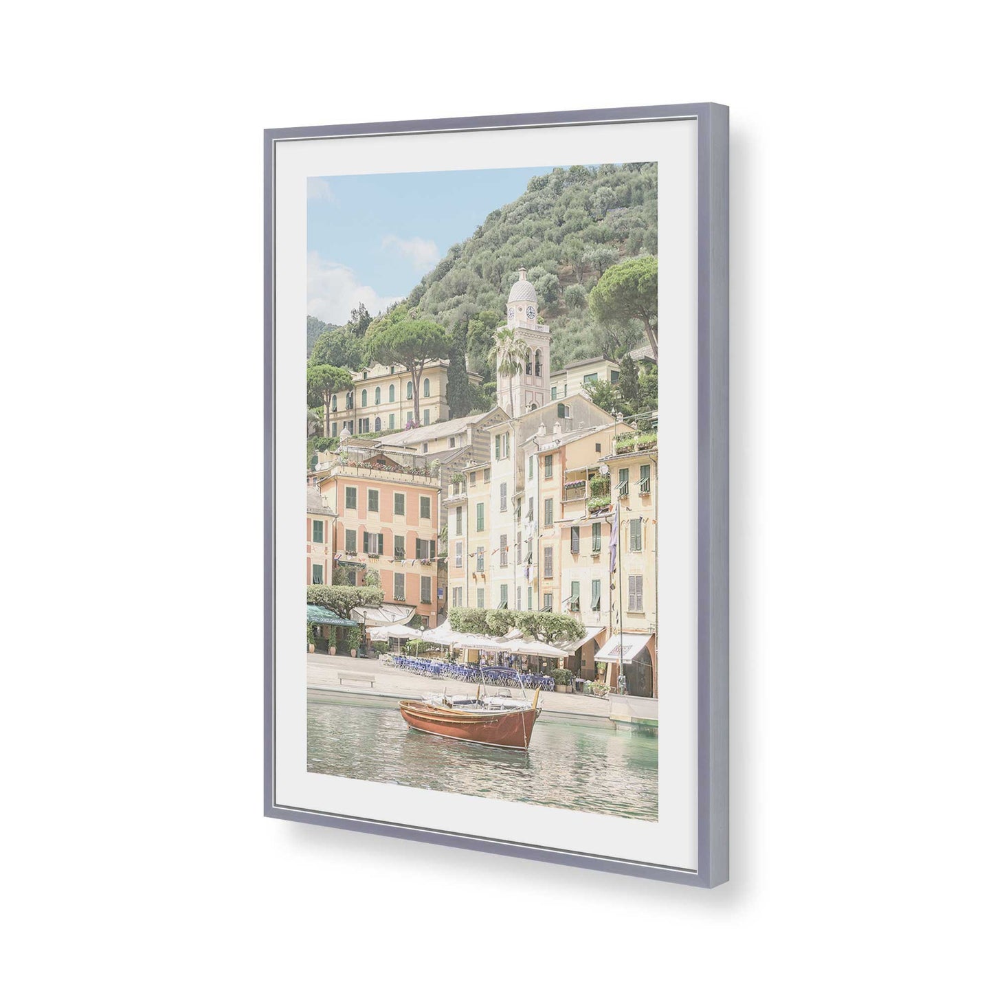 [Color:Polished Chrome], Picture of art in a Polished Chrome frame of the corner