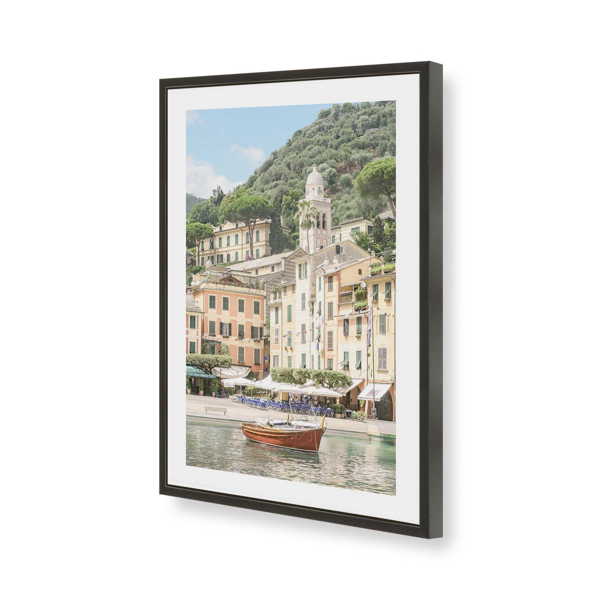 [Color:Satin Black], Picture of art in a Satin Black frame of the corner