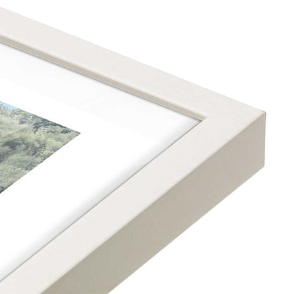 [Color:Opaque White], Picture of art in a Opaque White frame at an angle