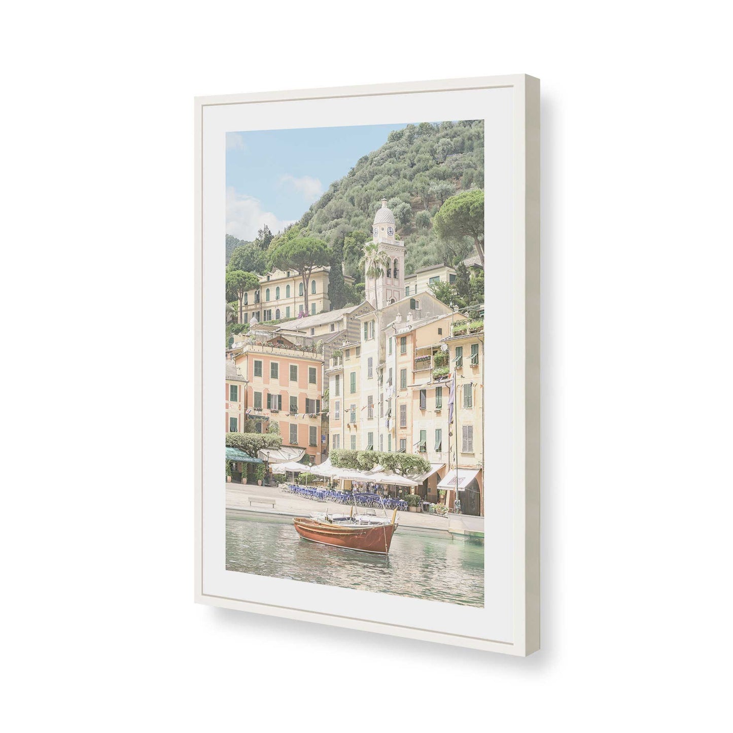 [Color:Opaque White], Picture of art in a Opaque White frame of the corner