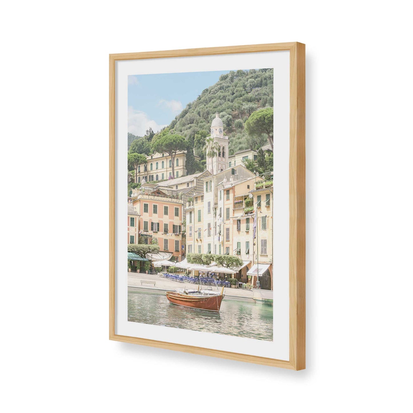 [Color:American Maple], Picture of art in a American Maple frame of the corner