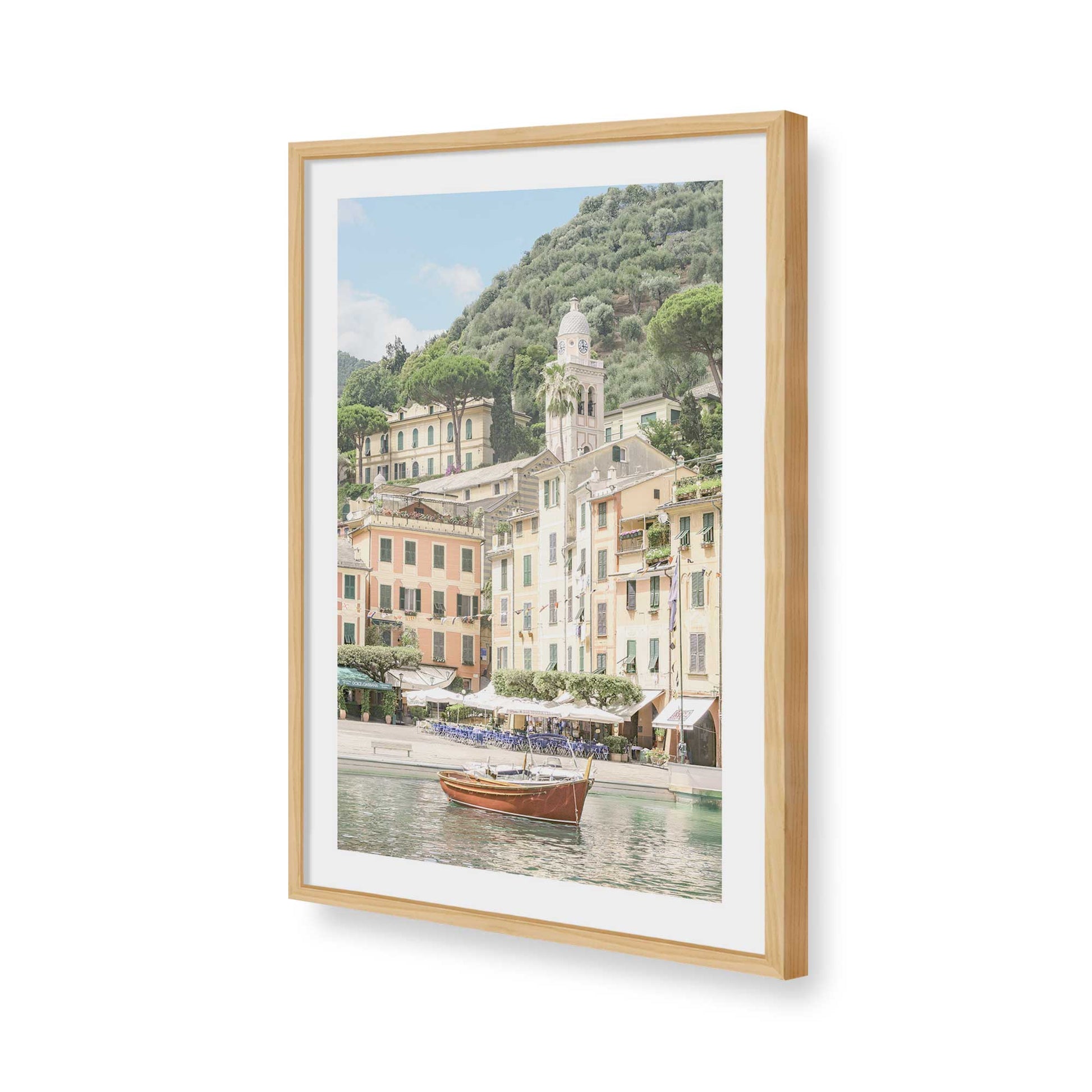 [Color:American Maple], Picture of art in a American Maple frame of the corner