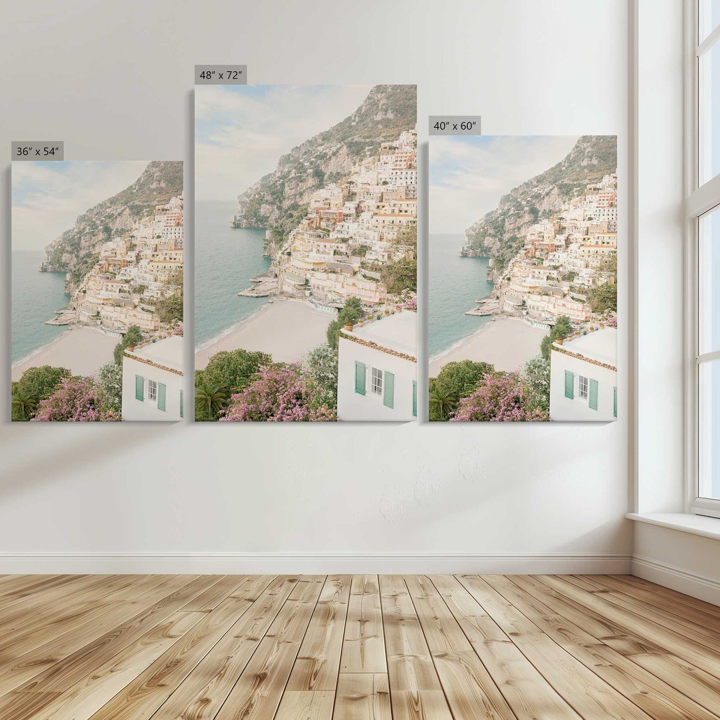 [Color:Stretched Canvas], Image showing the size comparisons