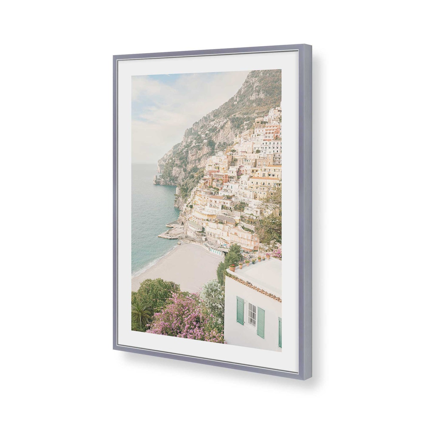 [Color:Polished Chrome], Picture of art in a Polished Chrome frame of the corner