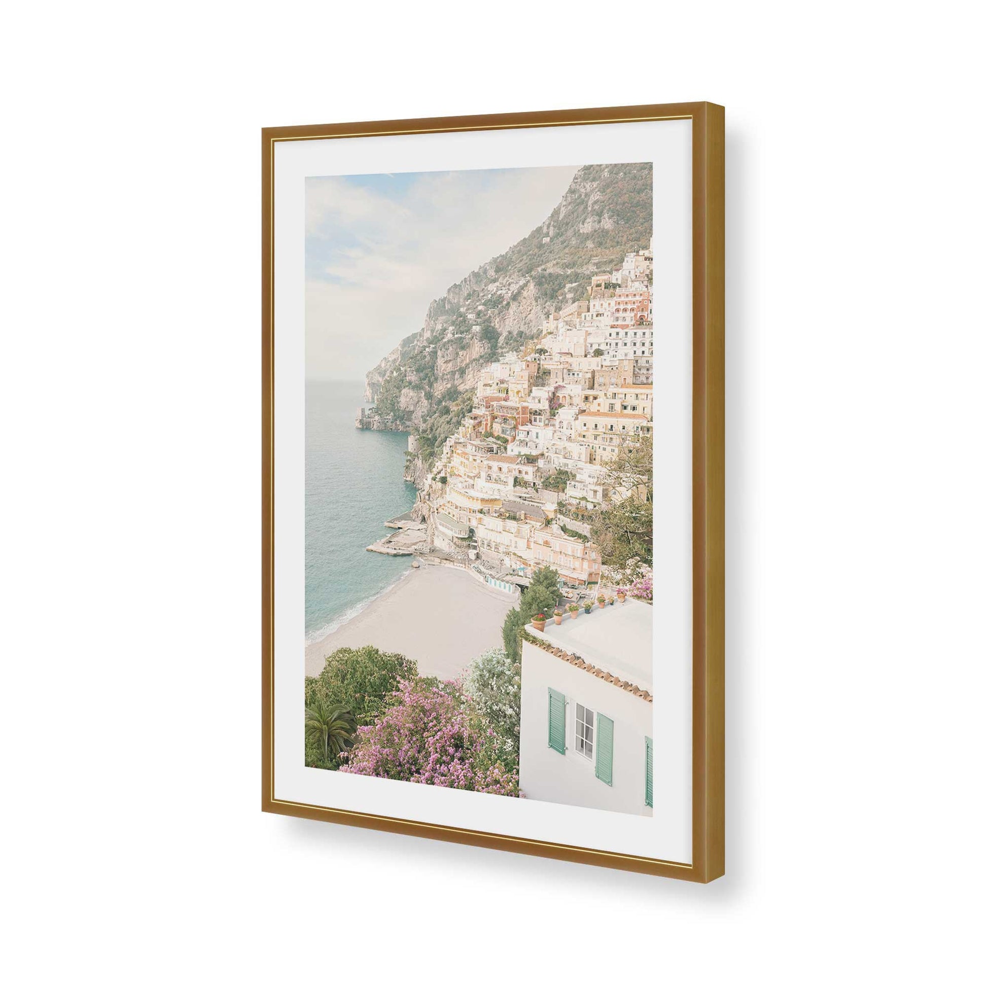 [Color:Polished Gold], Picture of art in a Polished Gold frame of the corner