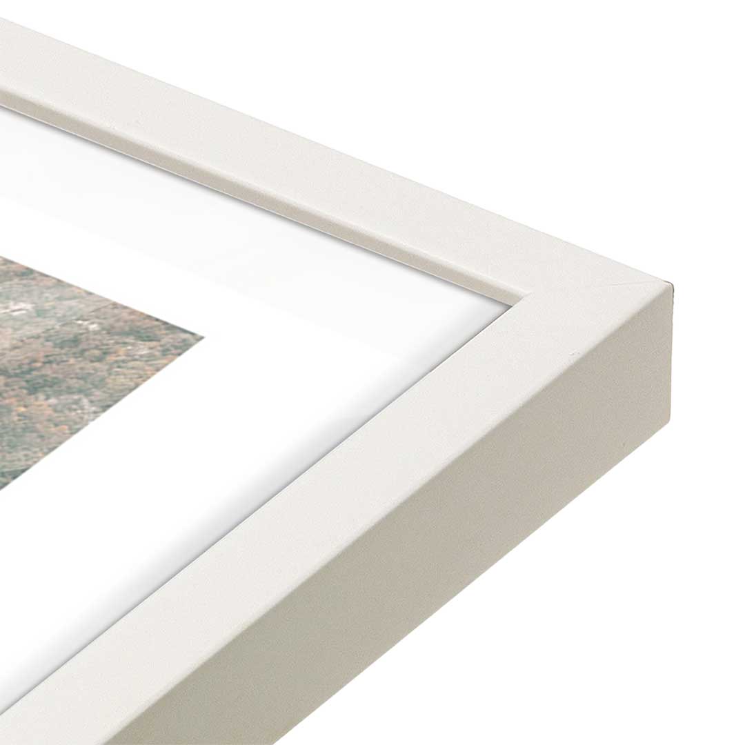 [Color:Opaque White], Picture of art in a Opaque White frame at an angle