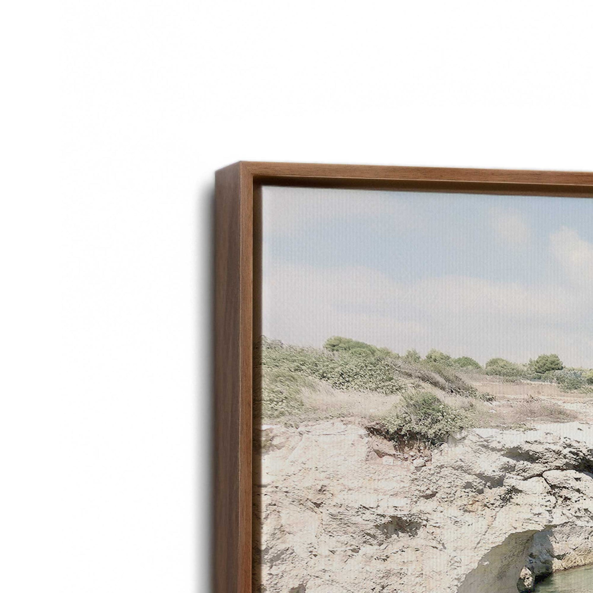 [Color:Walnut], Picture of art in a Walnut frame at an angle
