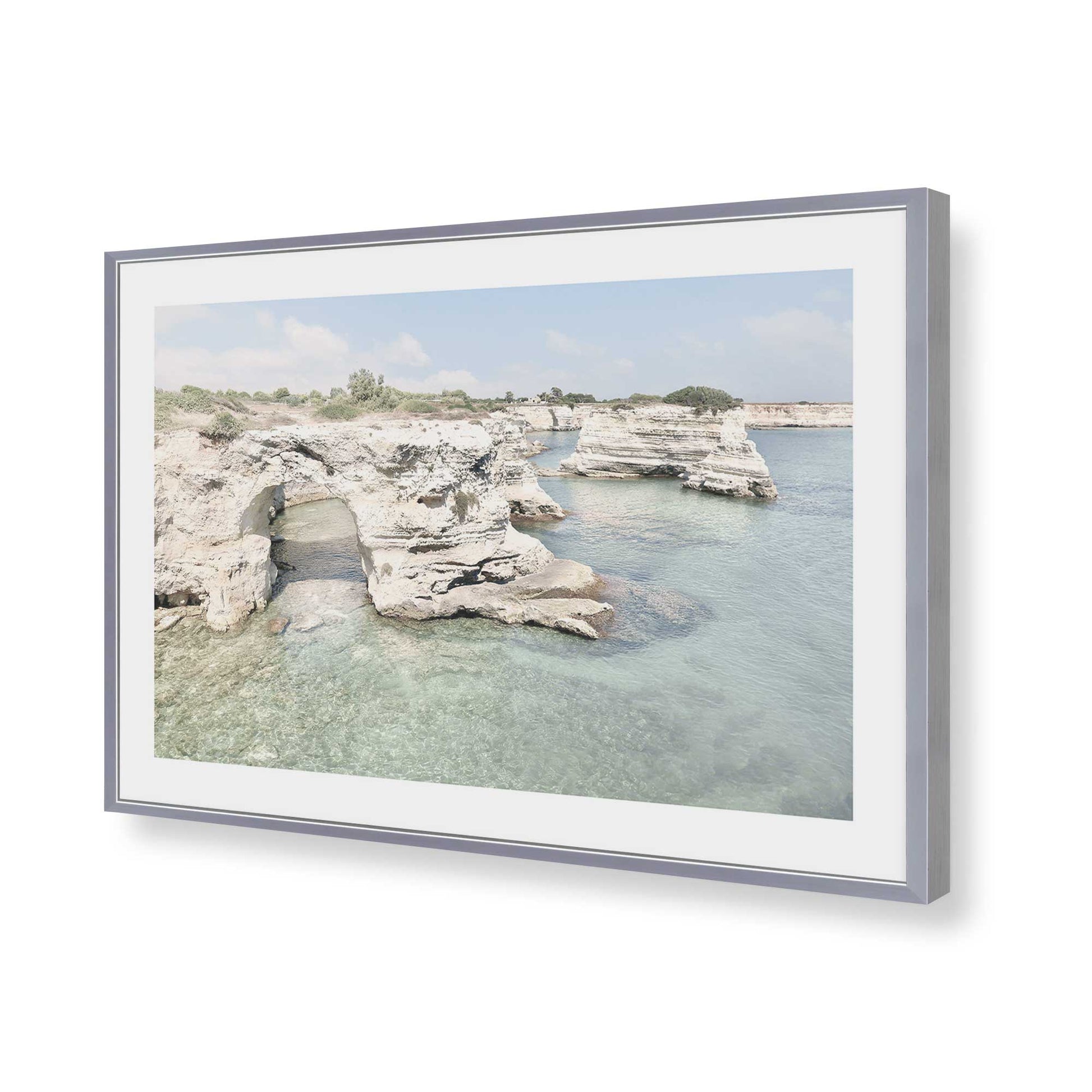 [Color:Polished Chrome], Picture of art in a Polished Chrome frame of the corner