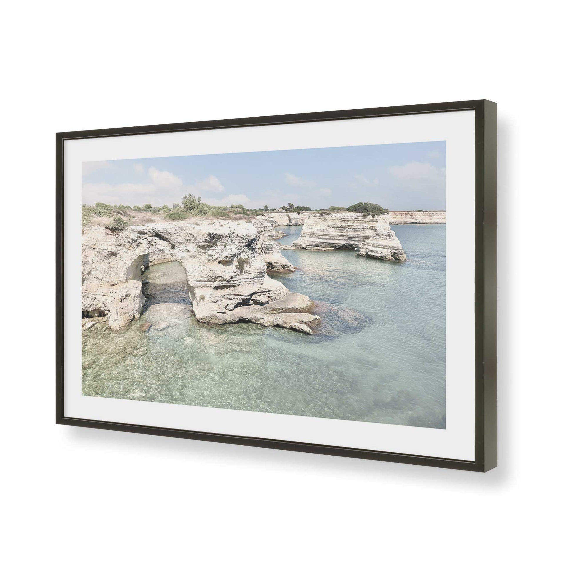 [Color:Satin Black], Picture of art in a Satin Black frame of the corner