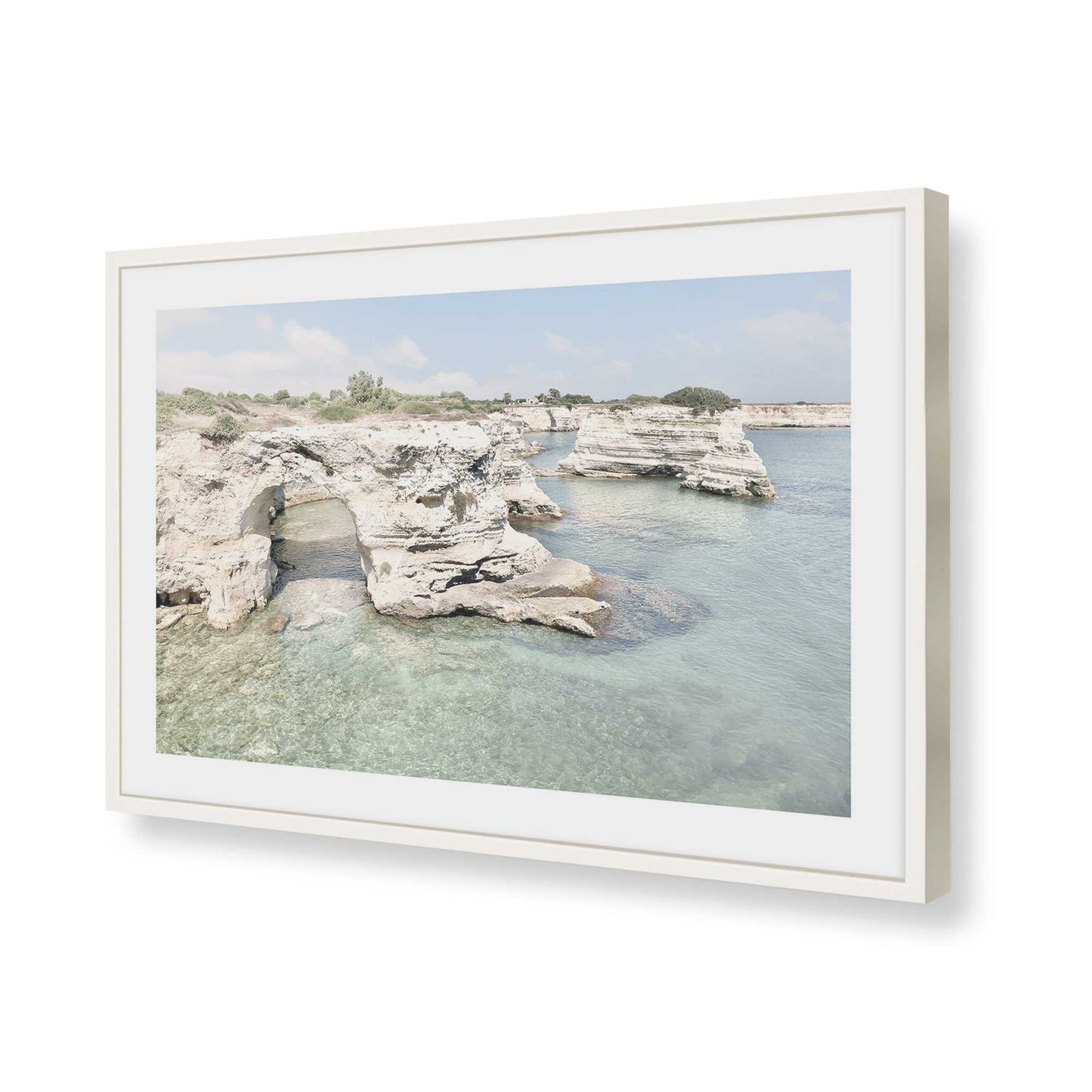 [Color:Opaque White], Picture of art in a Opaque White frame of the corner