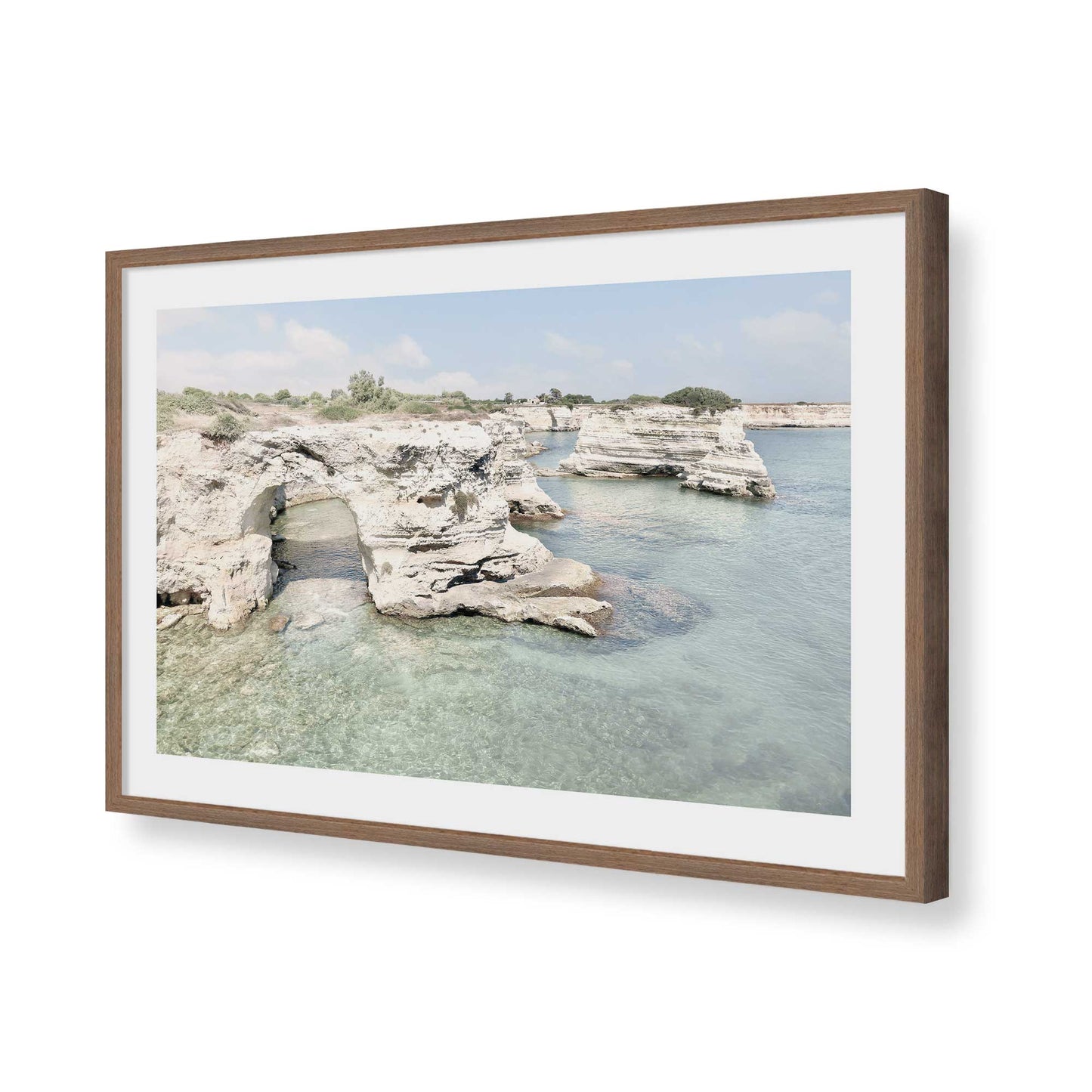[Color:Walnut], Picture of art in a Walnut frame of the corner