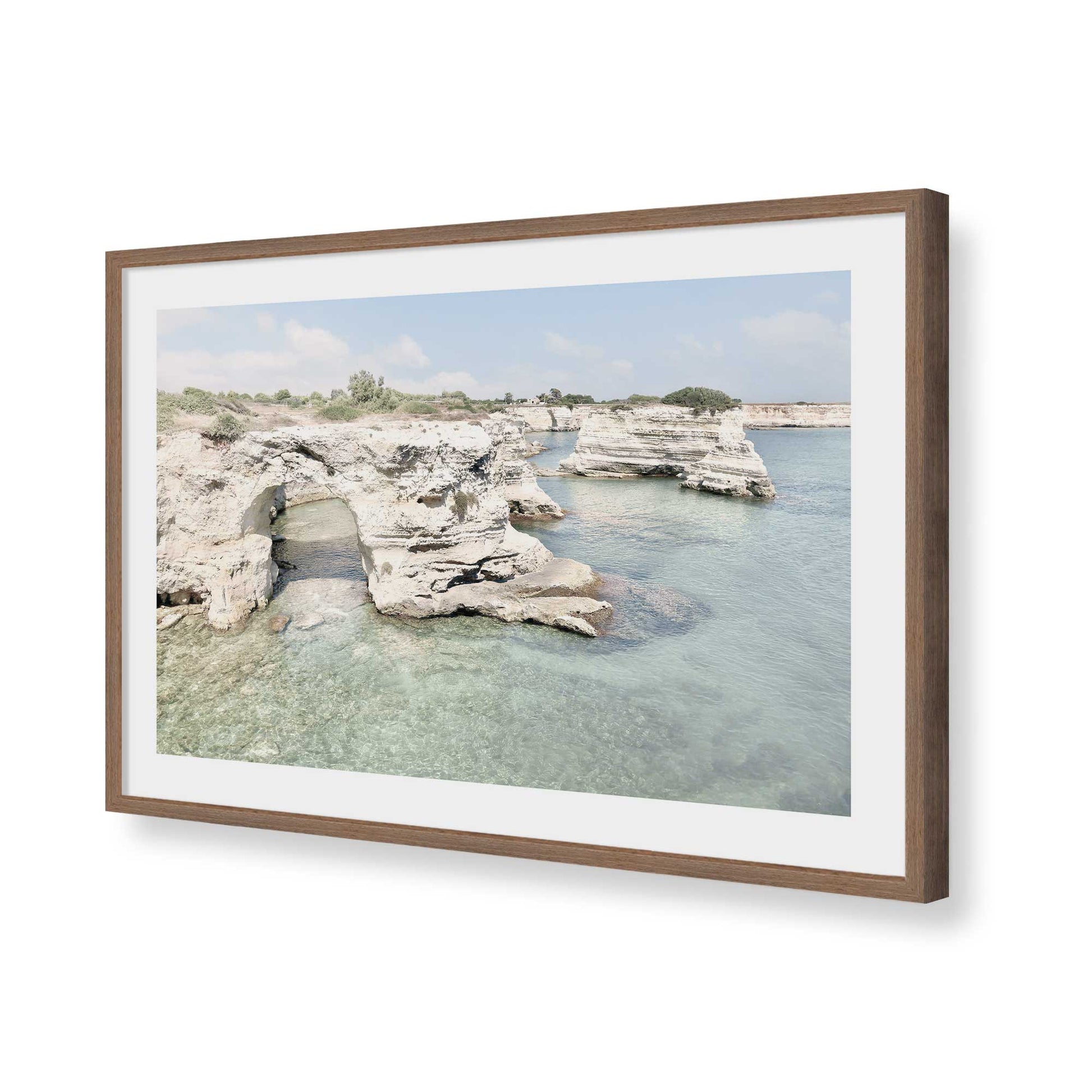 [Color:Walnut], Picture of art in a Walnut frame of the corner