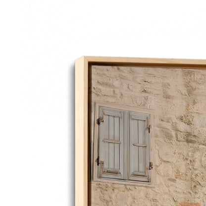 [Color:American Maple], Picture of art in a American Maple frame at an angle