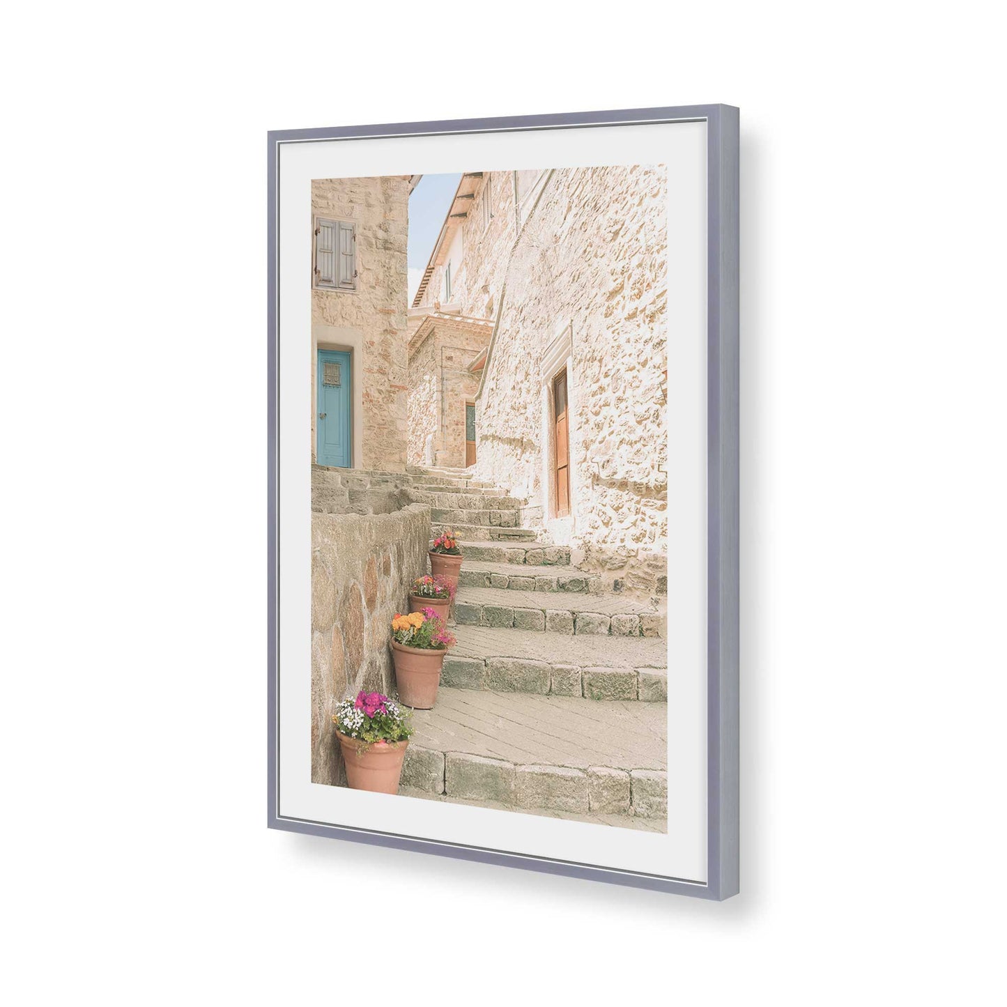 [Color:Polished Chrome], Picture of art in a Polished Chrome frame of the corner