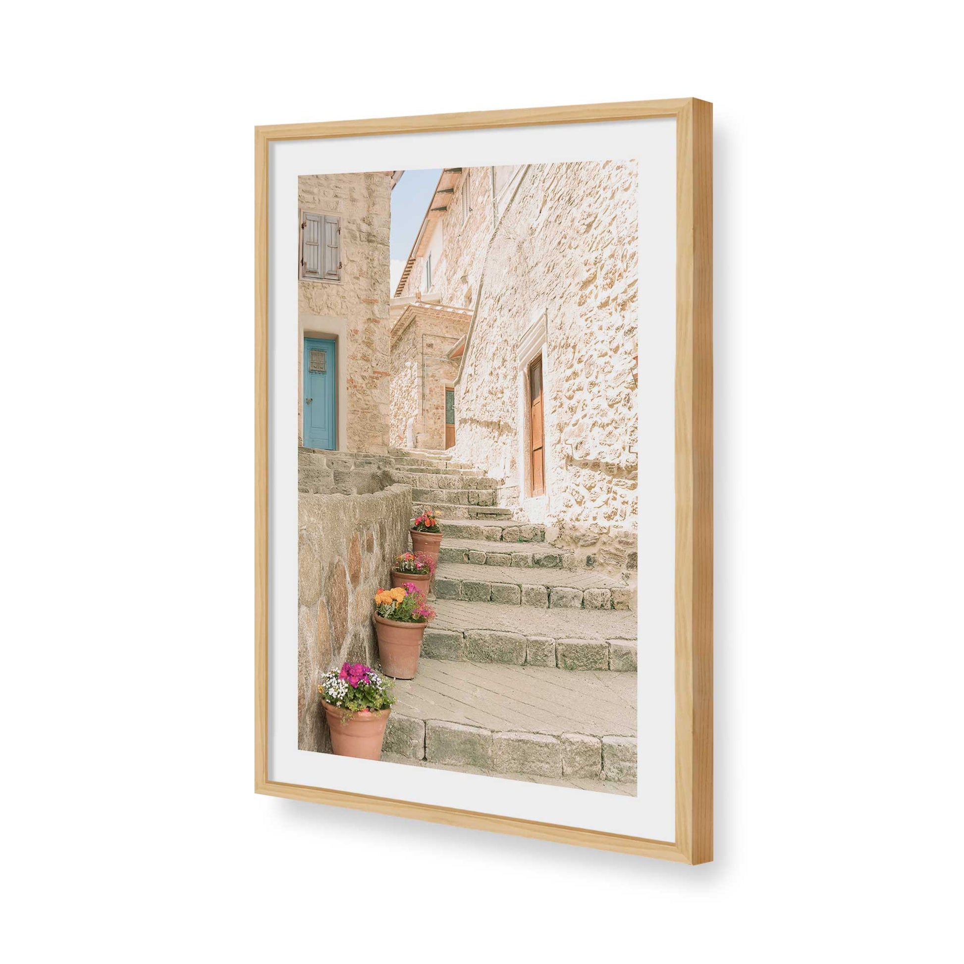 [Color:American Maple], Picture of art in a American Maple frame of the corner
