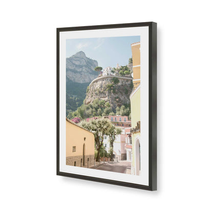 [Color:Satin Black], Picture of art in a Satin Black frame of the corner