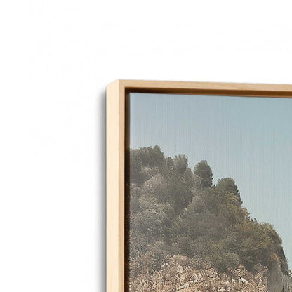 [Color:American Maple], Picture of art in a American Maple frame at an angle