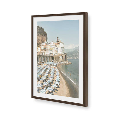 [Color:Brown], Picture of art in a Brown frame of the corner