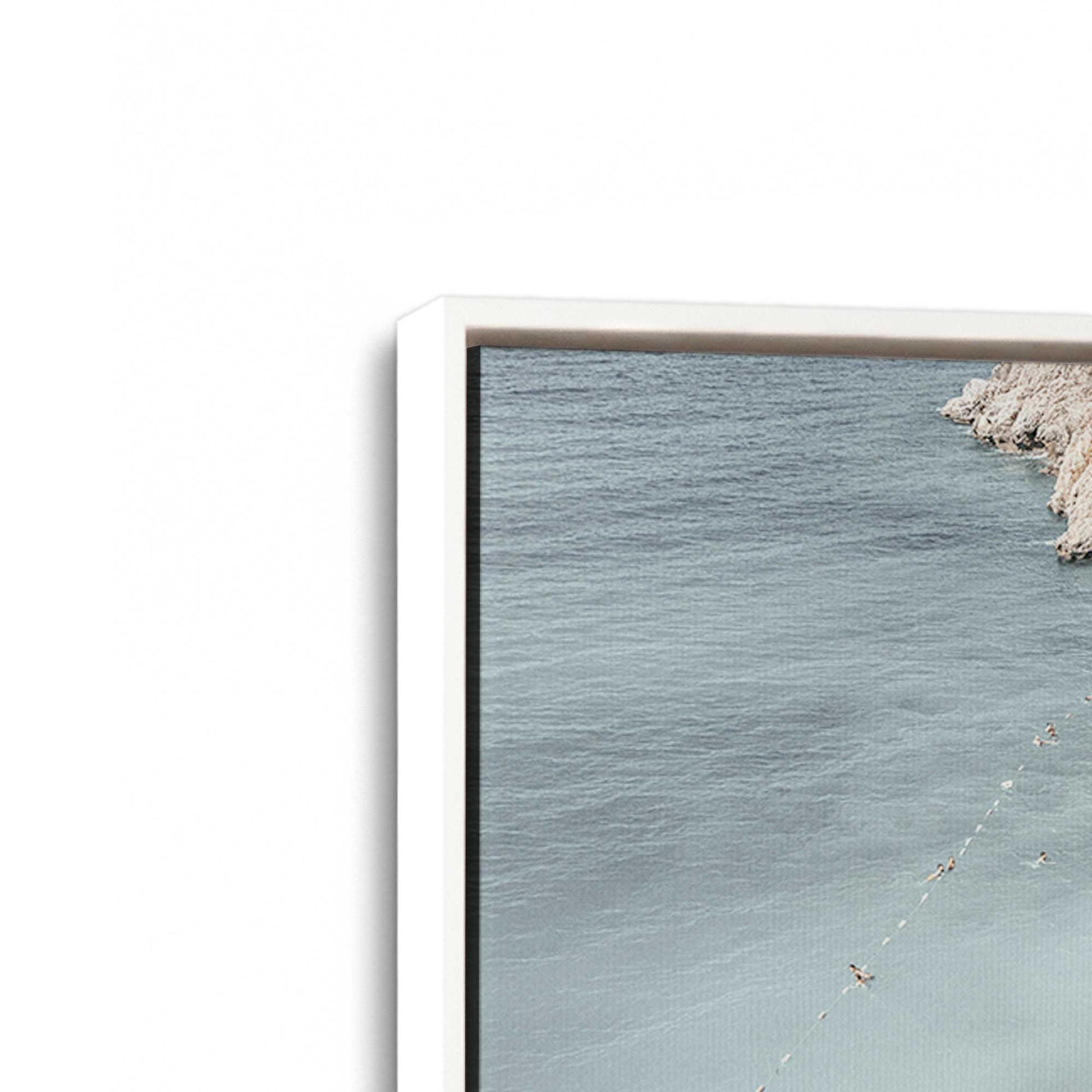 [Color:Opaque White], Picture of art in a White frame at an angle