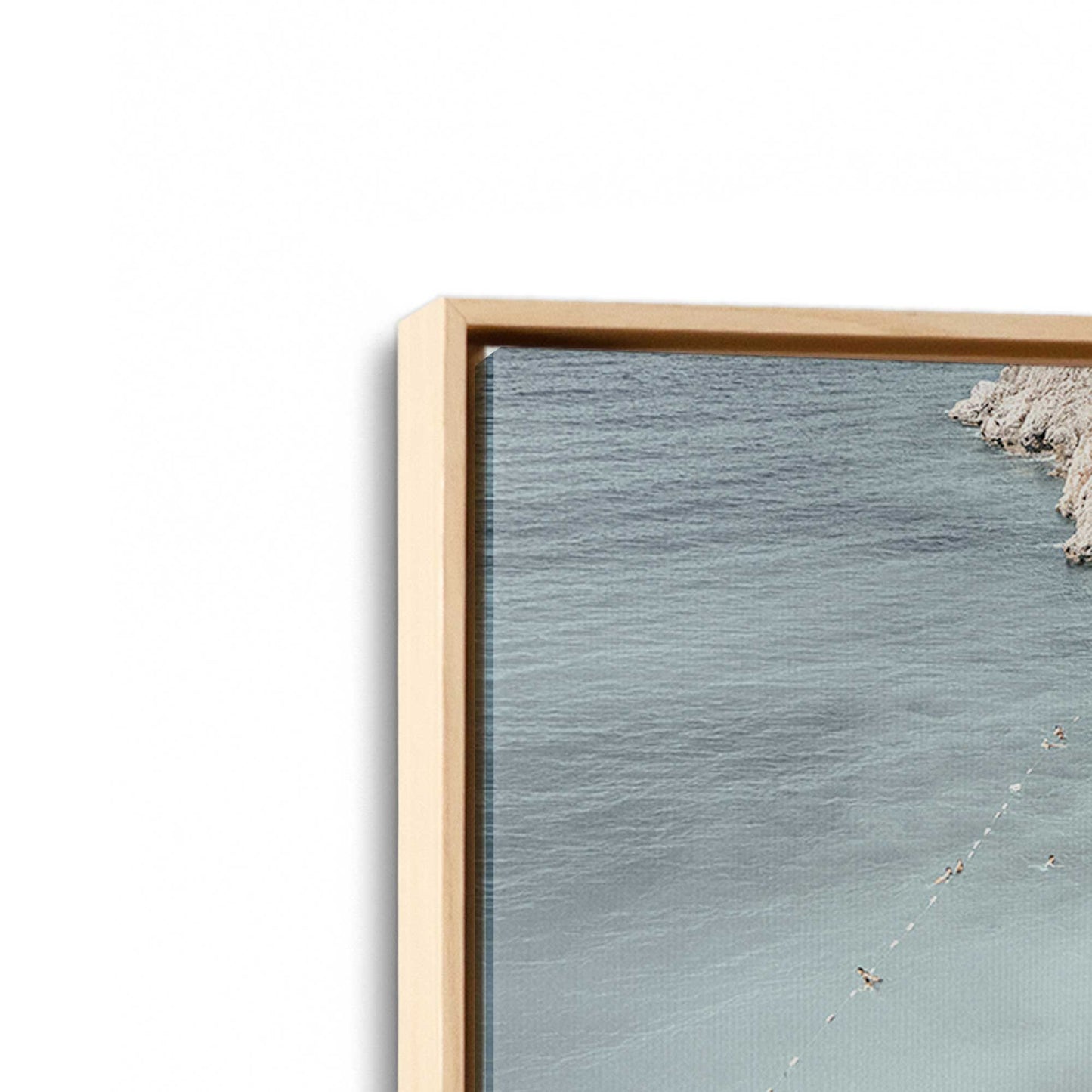 [Color:American Maple], Picture of art in a American Maple frame at an angle