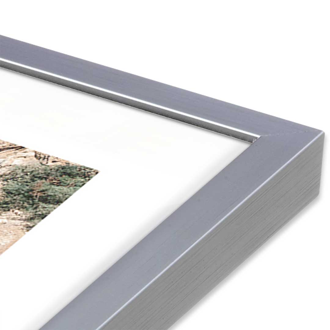 [Color:Polished Chrome], Picture of art in a Polished Chrome frame at an angle