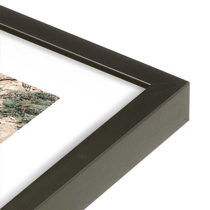 [Color:Satin Black], Picture of art in a Satin Black frame at an angle