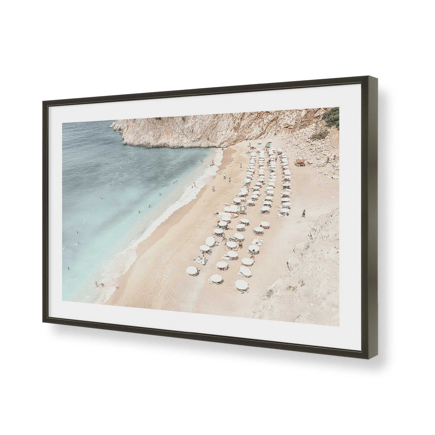 [Color:Satin Black], Picture of art in a Satin Black frame of the corner